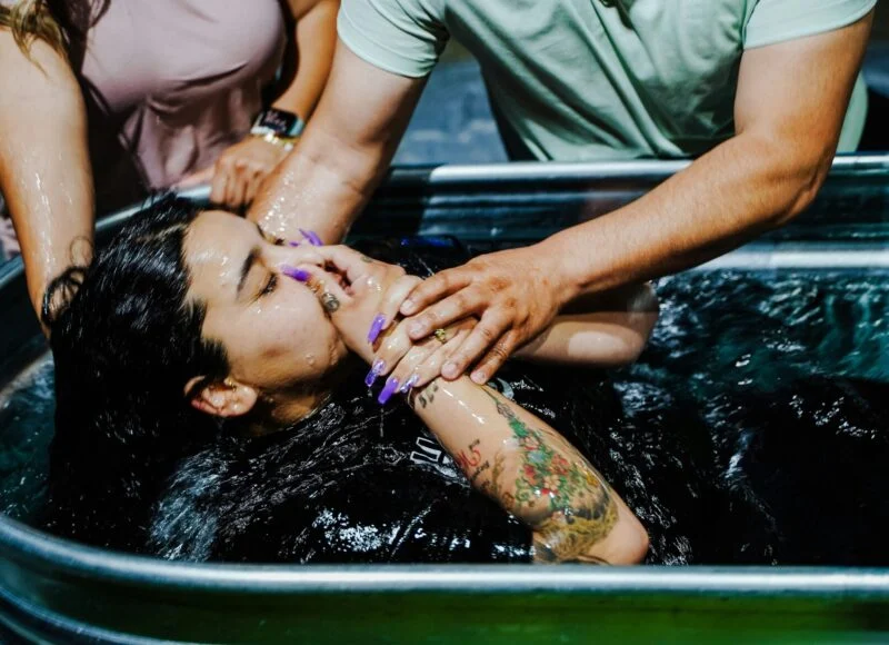 A baptism celebration at Northline Church